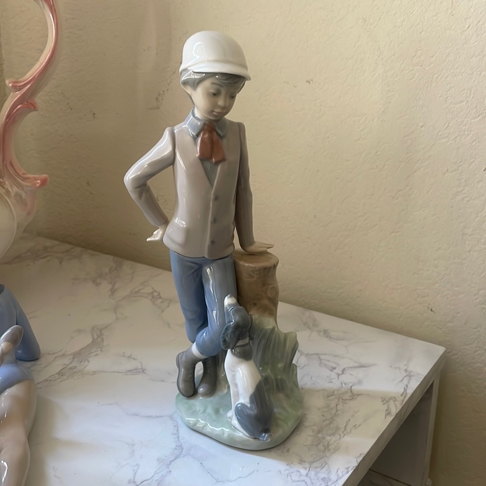 Lladro boy with dog